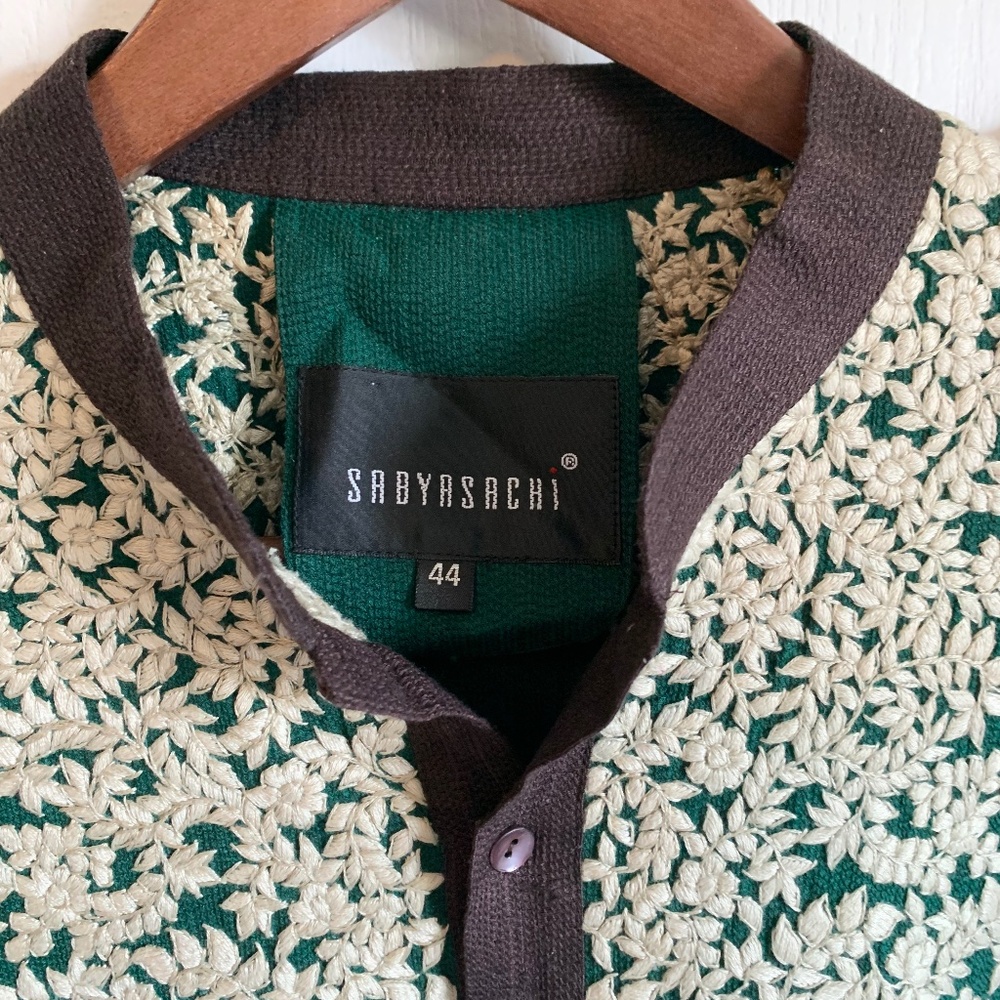 Men’s Sabyasachi Kurta with shawl set green and cream. Perfect condition